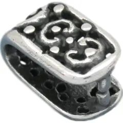 St. Silver Pinch Bail Small Ornate For Pendants 9.5mm