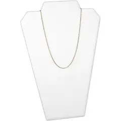 Necklace Easel Pad White Leather Jewelry Case Display