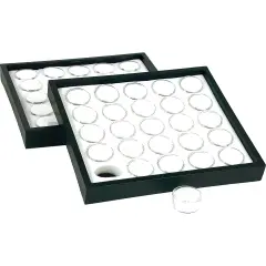 2 25 White Gem Jar Insert with Jewelry Display Tray