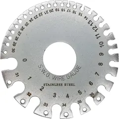 Gauge for Sheet and Plate Iron and Steel, Also Measures Wire Gauge: TM-30000