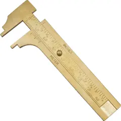 Brass Gauge Bead Ruler Measure & Convert Inches/Metric