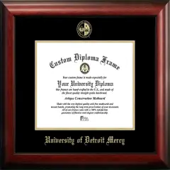 University Of Detroit, Mercy 11w x 8.5h Gold Embossed Diploma Frame