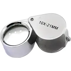 10x Round Triplet Loupe Chrome Plated 21mm