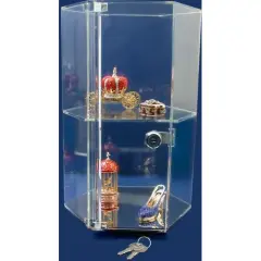 Revolving Rotating Display Case Acrylic 12 7/8"