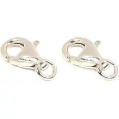 2 Lobster Claw Clasps Sterling Silver Jewelry Part 11mm