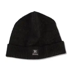 Hemptique 100% Hemp Made Knitted Knit Beanie Winter Hat Cap Short Style for Men and Women Winter Holiday Gift Eco Friendly Sustainable Naturally Grown Fiber Black