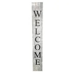 Rustic Farmhouse 5ft Vertical Front Porch Welcome Sign White