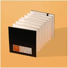 BAOHONG Watercolor Book Organ Design Foldable Academic Painting Book, Cold Press, 140 lb/300 gsm, 100% Cotton, 30 Pages, 6.7&rdquo; * 6.7&rdquo;