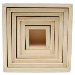 DIY Rainbow Stacking Boxes, Set of 6, Unfinished Wood | Woodpeckers
