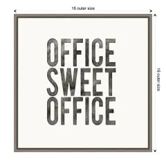 Work from Home I by Wild Apple Portfolio Canvas Art Framed Grey