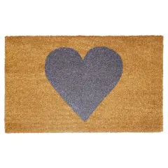 Heart Doormat Grey