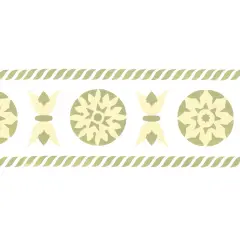 Rosette Wallpaper Wall Stencil | 2457 by Designer Stencils | Pattern Stencils | Reusable Stencils for Painting | Safe & Reusable Template for Wall Decor | Try This Stencil Instead of a Wallpaper | Easy to Use & Clean Art Stencil Pattern