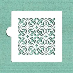 Casablanca Tile Cookie & Craft Stencil | CM133 by Designer Stencils | Cookie Decorating Tools | Baking Stencils for Royal Icing, Airbrush, Dusting Powder | Craft Stencils for Canvas, Paper, Wood | Reusable Food Grade Stencil