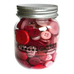Buttons Galore Mason Jar Colorful Craft & Sewing Buttons Valentine