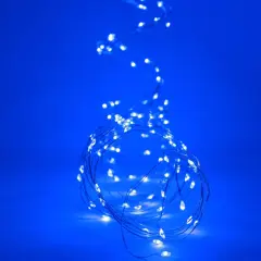 Perfect Holiday 180 LED Silver Copper Branch Tree Lights Plug in Blue