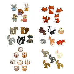 Dress it Up Buttons Forest Animals Embellishment Assortment