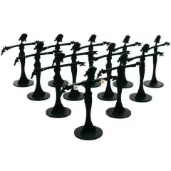 12 Black Metal Earring Dancer Jewelry Showcase Display Stands 2.5"