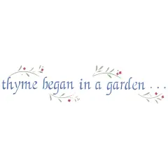 Thyme Began Wall Stencil | 2360 by Designer Stencils | Word & Phrase Stencils |