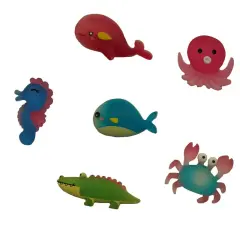 Buttons Galore Flatback Embellishments for Crafts - Swamp & Sea - 18 Pieces