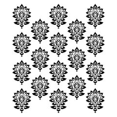 Batik Damask All Over Embossing 12 x 12 Stencil | FS070 by Designer Stencils | Pattern Stencils | Reusable Stencils for Painting on Wood, Wall, Tile, Canvas, Paper, Fabric, Furniture, Floor | Try Instead of a Wallpaper | Easy to Use & Clean