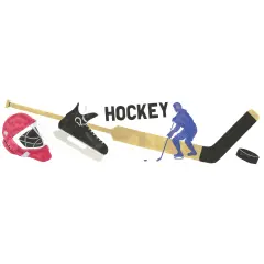 Hockey Wall Stencil | 1874 by Designer Stencils | Outdoor Stencils | Reusable Art Craft Stencils for Painting on Walls, Canvas, Wood | Reusable Plastic Paint Stencil for Home Makeover | Easy to Use & Clean Art Stencil