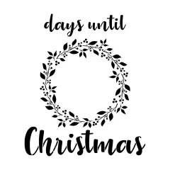 Days Until Christmas Embossing 12 x 12 Stencil | FS101 by Designer Stencils | Word & Phrase Stencils | Reusable Stencils for Painting on Wood, Wall, Tile, Canvas, Paper, Fabric, Furniture, Floor | Reusable Stencil for Home Makeover