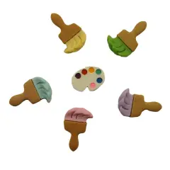 Buttons Galore Flatback Embellishments for Crafts - Artist - 18 Pieces