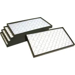 250 White Foam Gem Jars Showcase Stackable Display Trays
