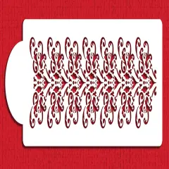 Lace Cake Stencil Set #3 | C364 by Designer Stencils | Cake Decorating Tools | Baking Stencils for Royal Icing, Airbrush, Dusting Powder | Reusable Plastic Food Grade Stencil for Cakes | Easy to Use & Clean Cake Stencil