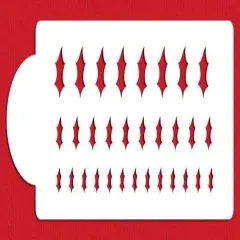 Holly 3-Dimensional Cake Stencil | C033 by Designer Stencils | Cake Decorating Tools | Baking Stencils for Royal Icing, Airbrush, Troweling, Molding | Reusable Plastic Food Grade Stencil for Cakes & Chocolates | Easy to Use & Clean Cake Stencil