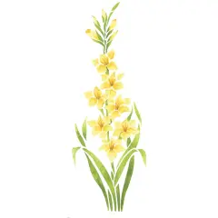 Gladiolus Flower Wall Stencil | 2021 by Designer Stencils | Floral Stencils |