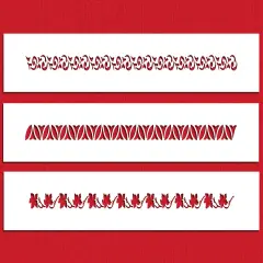 Fancy Ribbons Cake Stencils | C233 by Designer Stencils | Cake Decorating Tools |