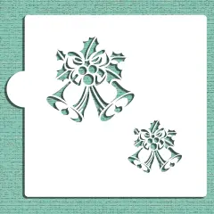 Winter Bells Cookie & Craft Stencil | CM072 by Designer Stencils | Cookie Decorating Tools | Baking Stencils for Royal Icing, Airbrush, Dusting Powder | Craft Stencils for Canvas, Paper, Wood | Reusable Food Grade Stencil