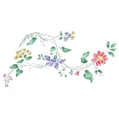 Floral Branch Wall Stencil | 1731 by Designer Stencils | Floral Stencils |