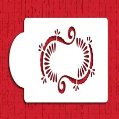 Mehndi Cake Stencil Tier #1 | C390 by Designer Stencils | Cake Decorating Tools | Baking Stencils for Royal Icing, Airbrush, Dusting Powder | Reusable Plastic Food Grade Stencil for Cakes | Easy to Use & Clean Cake Stencil