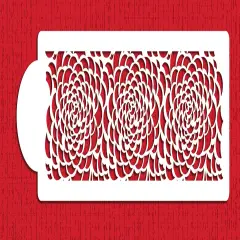 Camilla Rose Cake Stencil Top Tier | C411 by Designer Stencils | Cake Decorating Tools | Baking Stencils for Royal Icing, Airbrush, Dusting Powder | Reusable Plastic Food Grade Stencil for Cakes | Easy to Use & Clean Cake Stencil