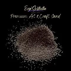 Premium Art Sand|Craft Sand|Unique Metallic-Neon Colors|Excellent Quartz Sand|10 oz|Excellent for Artwork|DIY|Sand Painting|Wedding Decoration|Vaze Filling|Ezgi Sertcetin Crystal noir brown