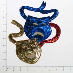 9 1/4" x 7 1/4" Tragedy Sequin Applique/Patch