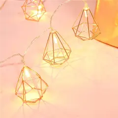 Perfect Holiday 10 LED String Light Battery Operated - Diamond Rose Gold