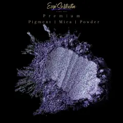 Premium Pigment Powder 50g | Authentic Unique & Bright Pearlescent Metallic and Neon Colors | Especially Formulated for Artwork, Resin, Slime, Plasticine and more by Ezgi Sertcetin Aubergine purple