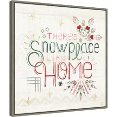 Winter Moment VIII by Dina June 22-in. W x 22-in. H. Canvas Wall Art Print Framed in Grey