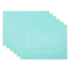 DII Aqua PVC Doubleframe Placemat 6 Piece
