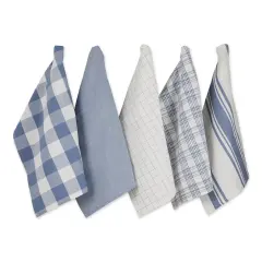DII Stonewash Blue Buffalo Check Napkin (Set of 6)