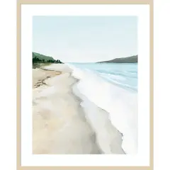 Crash Into Me II (Beach) by Isabelle Z Wood Framed Wall Art Print 33 in. W x 41 in. H