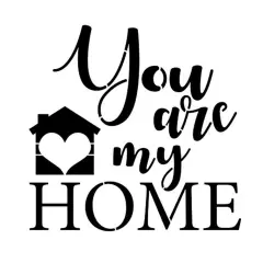 You are My Home Embossing 12 x 12 Stencil | FS056 by Designer Stencils | Word & Phrase Stencils | Reusable Stencils for Painting on Wood, Wall, Tile, Canvas, Paper, Fabric, Furniture, Floor | Reusable Stencil for Home Makeover | Easy to Use & Clean