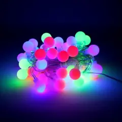 Perfect Holiday 50 LED String Light Bulb With Connector Multicolor