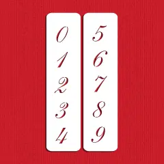 2.25-Inch Script Numbers Cake Stencils | C143 by Designer Stencils | Cake Decorating Tools | Baking Stencils for Royal Icing, Airbrush, Dusting Powder | Reusable Plastic Food Grade Stencil for Cakes | Easy to Use & Clean Cake Stencil