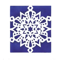 Snowflake Wall Stencil | 2152 by Designer Stencils | Outdoor Stencils | Reusable Art Craft Stencils for Painting on Walls, Canvas, Wood | Reusable Plastic Paint Stencil for Home Makeover | Easy to Use & Clean Art Stencil