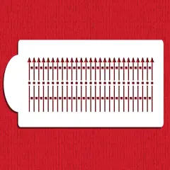 Victorian Fence Cake Stencils | C1070 by Designer Stencils | Cake Decorating Tools | Baking Stencils for Royal Icing, Airbrush, Dusting Powder | Reusable Plastic Food Grade Stencil for Cakes | Easy to Use & Clean Cake Stencil