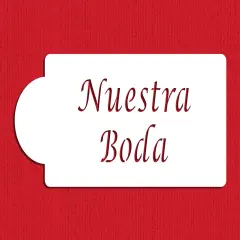 Nuestra Boda Cake Stencil | C080 by Designer Stencils | Cake Decorating Tools | Baking Stencils for Royal Icing, Airbrush, Dusting Powder | Reusable Plastic Food Grade Stencil for Cakes | Easy to Use & Clean Cake Stencil